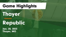 Thayer  vs Republic  Game Highlights - Jan. 28, 2023