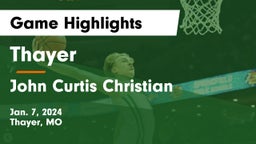Thayer  vs John Curtis Christian  Game Highlights - Jan. 7, 2024