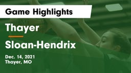 Thayer  vs Sloan-Hendrix  Game Highlights - Dec. 14, 2021