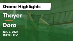 Thayer  vs Dora  Game Highlights - Jan. 7, 2022