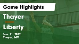 Thayer  vs Liberty  Game Highlights - Jan. 21, 2022