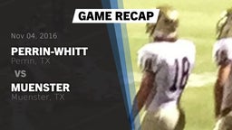 Recap: Perrin-Whitt  vs. Muenster  2016