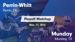 Matchup: Perrin-Whitt vs. Munday  2016