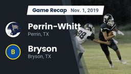 Recap: Perrin-Whitt  vs. Bryson  2019