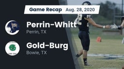 Recap: Perrin-Whitt  vs. Gold-Burg  2020