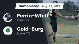 Recap: Perrin-Whitt  vs. Gold-Burg  2021