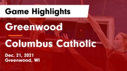 Greenwood  vs Columbus Catholic  Game Highlights - Dec. 21, 2021