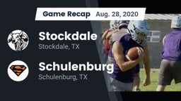Recap: Stockdale  vs. Schulenburg  2020