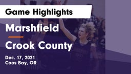 Marshfield  vs Crook County  Game Highlights - Dec. 17, 2021
