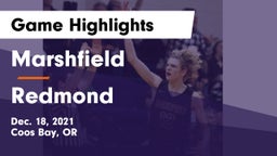 Marshfield  vs Redmond  Game Highlights - Dec. 18, 2021