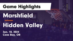 Marshfield  vs Hidden Valley  Game Highlights - Jan. 18, 2024