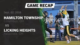 Recap: Hamilton Township  vs. Licking Heights  2016