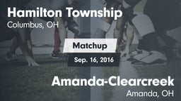 Matchup: Hamilton Township vs. Amanda-Clearcreek  2016