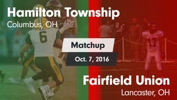 Matchup: Hamilton Township vs. Fairfield Union  2016