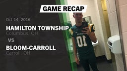 Recap: Hamilton Township  vs. Bloom-Carroll  2016