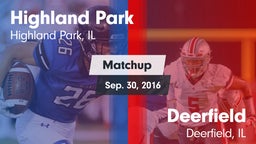 Matchup: Highland Park vs. Deerfield  2016