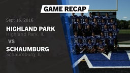 Recap: Highland Park  vs. Schaumburg  2016