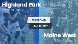 Matchup: Highland Park vs. Maine West  2017