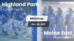 Matchup: Highland Park vs. Maine East  2017