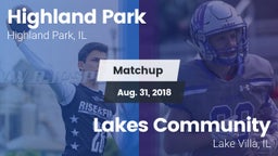 Matchup: Highland Park vs. Lakes Community  2018