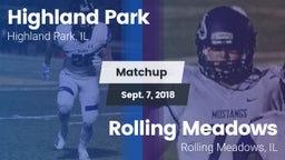 Matchup: Highland Park vs. Rolling Meadows  2018