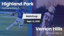 Matchup: Highland Park vs. Vernon Hills  2018