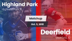 Matchup: Highland Park vs. Deerfield  2018