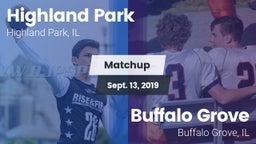 Matchup: Highland Park vs. Buffalo Grove  2019