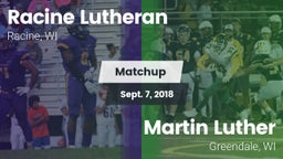 Matchup: Racine Lutheran vs. Martin Luther  2018