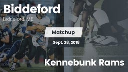 Matchup: Biddeford vs. Kennebunk Rams 2018