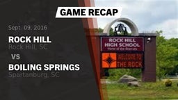 Recap: Rock Hill  vs. Boiling Springs  2016