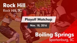 Matchup: Rock Hill vs. Boiling Springs  2016