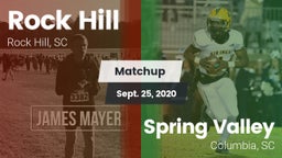 Matchup: Rock Hill vs. Spring Valley  2020