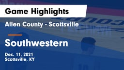 Allen County - Scottsville  vs Southwestern  Game Highlights - Dec. 11, 2021