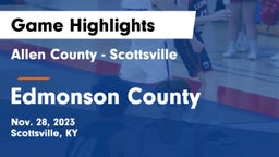 Allen County - Scottsville  vs Edmonson County Game Highlights - Nov. 28, 2023