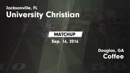 Matchup: University Christian vs. Coffee  2016
