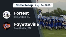 Recap: Forrest  vs. Fayetteville  2018