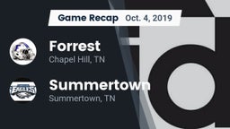 Recap: Forrest  vs. Summertown  2019