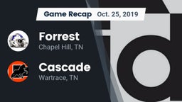 Recap: Forrest  vs. Cascade  2019