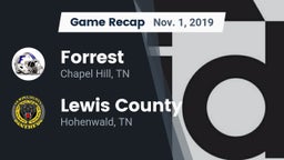 Recap: Forrest  vs. Lewis County  2019