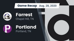 Recap: Forrest  vs. Portland  2020