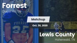 Matchup: Forrest vs. Lewis County  2020