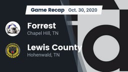 Recap: Forrest  vs. Lewis County  2020