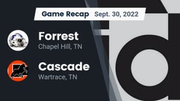 Recap: Forrest  vs. Cascade  2022