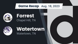 Recap: Forrest  vs. Watertown  2023