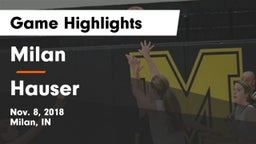 Milan  vs Hauser  Game Highlights - Nov. 8, 2018