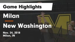 Milan  vs New Washington Game Highlights - Nov. 24, 2018