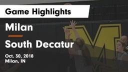 Milan  vs South Decatur  Game Highlights - Oct. 30, 2018