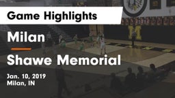 Milan  vs Shawe Memorial  Game Highlights - Jan. 10, 2019