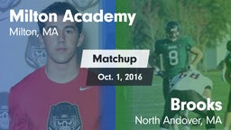 Matchup: Milton Academy High vs. Brooks  2016